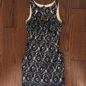 ModCloth ark & co navy blue lace dress